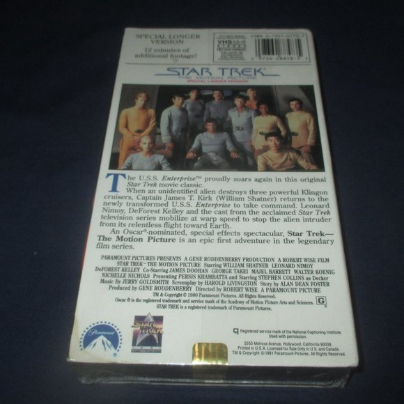Star Trek: The Motion Picture (VHS, 1991, unopened / new) w/ watermark - Picture 2 of 6